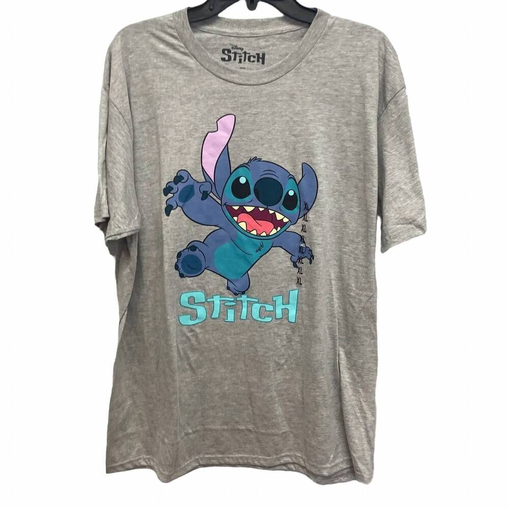NEW DISNEY men's short sleeve crew neck tee in dove gray